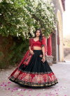 Black Colour Tussar Silk With Patola Printed With Foil Work Lehenga With Blouse Dupatta LNB1221 